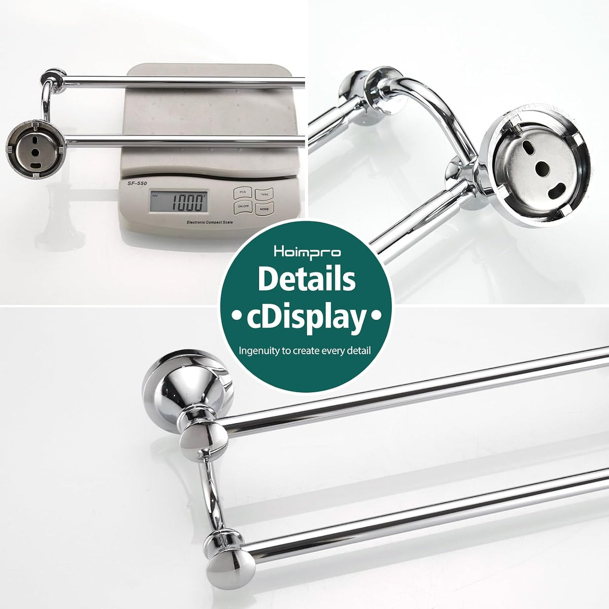 Adjustable Retractable 15-27 Inches Stainless Steel Bathroom Towel Bar, Bathroom Accessories Bath Hotel Double Towel Bar Rod Hanger Wall Mounted Towel Holder Towel Rack, Oil Rubbed Bronze