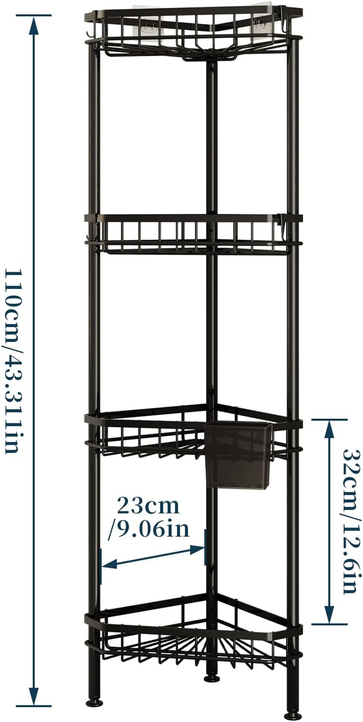 Corner Shower Caddy Stand - Rustproof Bathroom Organizer&Storage