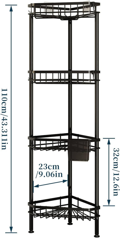 Corner Shower Caddy Stand - Rustproof Bathroom Organizer&Storage