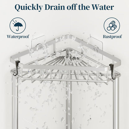 Corner Shower Caddy Stand - Rustproof Bathroom Organizer&Storage