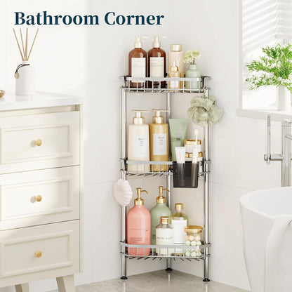 Corner Shower Caddy Stand - Rustproof Bathroom Organizer&Storage