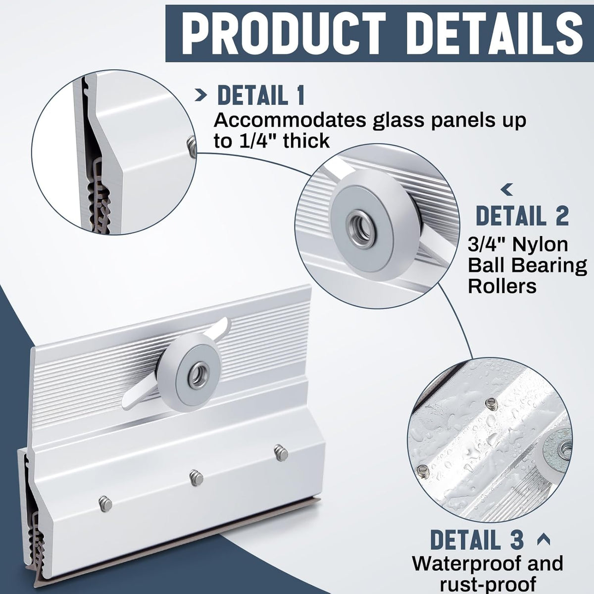 M 6053 Shower Door Rollers Top Bracket 3/4 in Plastic Wheel