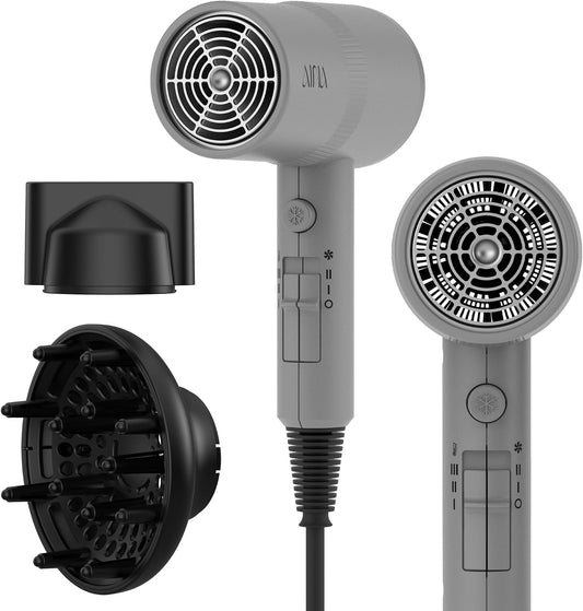 Diffuser Hair Dryer Full-Featured Blow Dryer 110V/1600W(Vader Black)