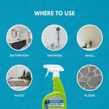 STONETECH Mold & Mildew Spray Bottle 24OZ (709ML) Stain Remover