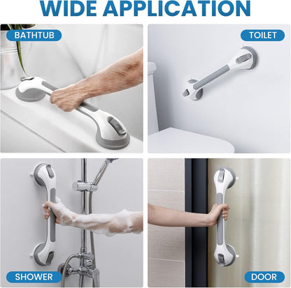 Grab Bars for Shower,Suction Shower Handles,2 Pack,16.8",Grey