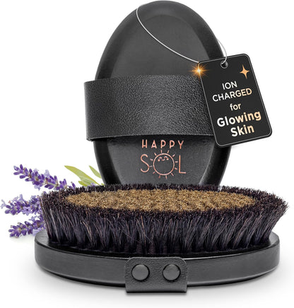 Copper Dry Brushing Body Brush for Lymphatic Drainage - Ion Charged Copper Bristles for Glowing Skin, Improve Blood Circulation and Reduce Stress