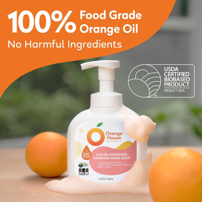 Color Changing Foaming Hand Soap, Orange Oil, 11.8 Oz
