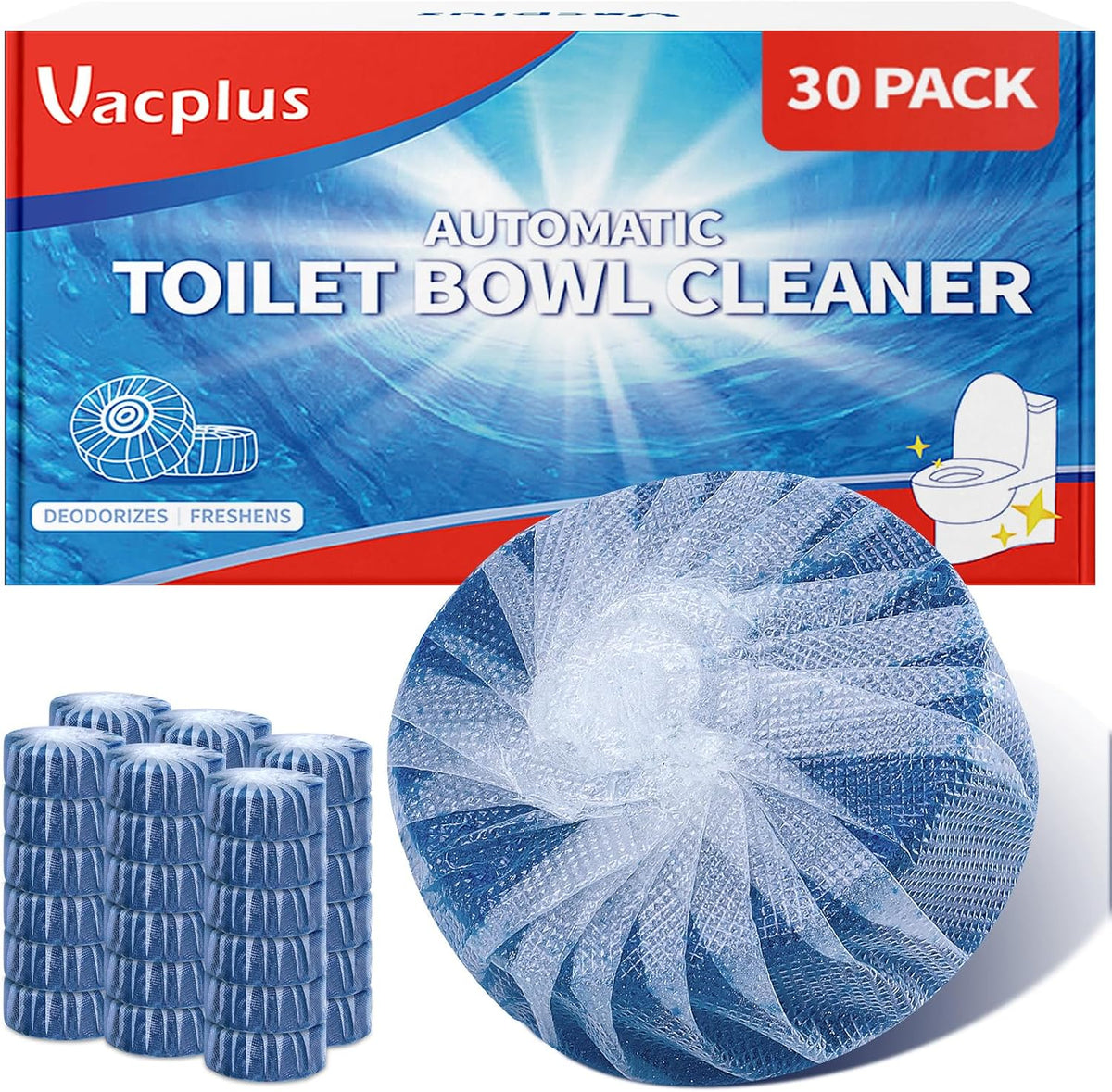 Toilet Bowl Cleaner Tablet, Commercial Bathroom Cleaners, 12 Pack