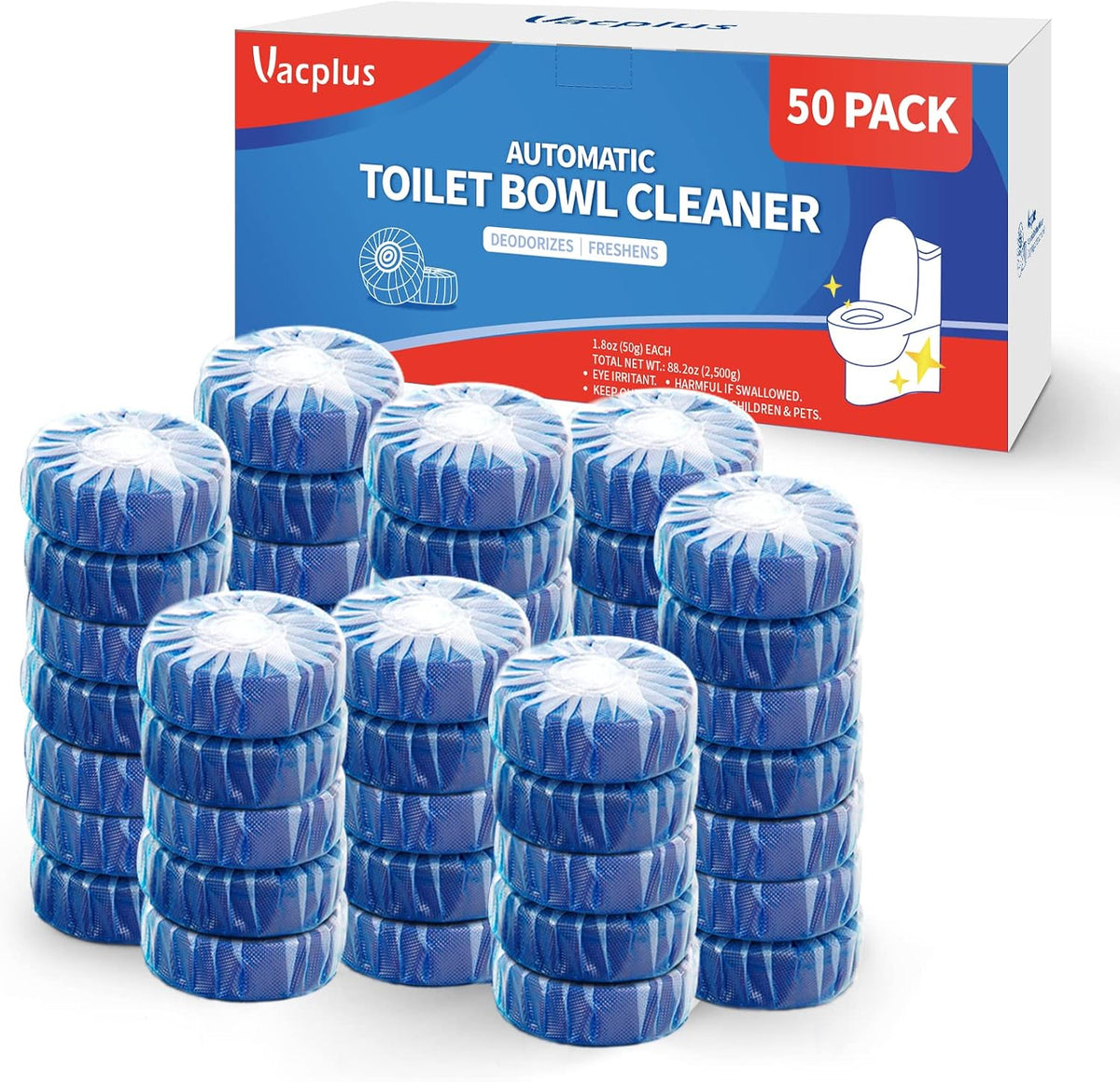 Toilet Bowl Cleaner Tablet, Commercial Bathroom Cleaners, 12 Pack