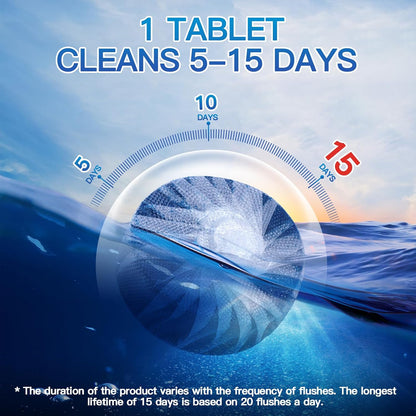 Toilet Bowl Cleaner Tablet, Commercial Bathroom Cleaners, 12 Pack