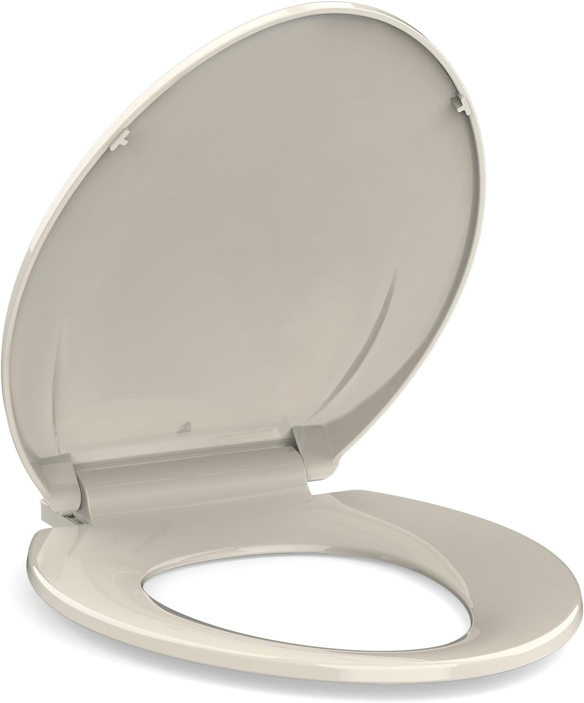 Elongated Toilet Seat with Slow Close & Quiet Close, 19 Inch Never Loosen Durable Lid, Polypropylene Easy to Install & Clean, White