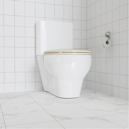 Elongated Toilet Seat with Slow Close & Quiet Close, 19 Inch Never Loosen Durable Lid, Polypropylene Easy to Install & Clean, White