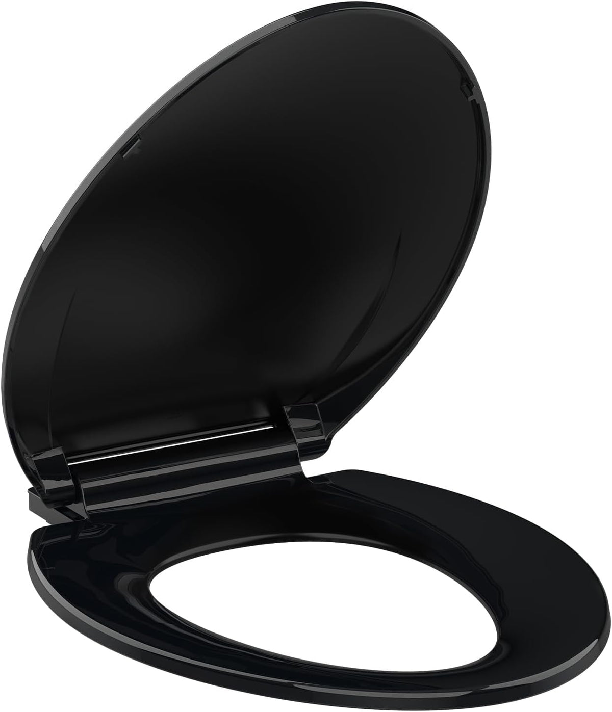 Elongated Toilet Seat with Slow Close & Quiet Close, 19 Inch Never Loosen Durable Lid, Polypropylene Easy to Install & Clean, White