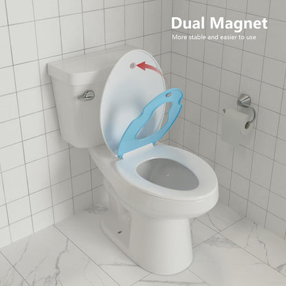 Elongated Toilet Seat with Slow Close & Quiet Close, 19 Inch Never Loosen Durable Lid, Polypropylene Easy to Install & Clean, White