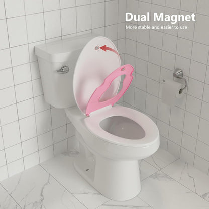 Elongated Toilet Seat with Slow Close & Quiet Close, 19 Inch Never Loosen Durable Lid, Polypropylene Easy to Install & Clean, White