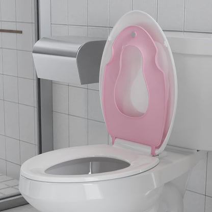 Elongated Toilet Seat with Slow Close & Quiet Close, 19 Inch Never Loosen Durable Lid, Polypropylene Easy to Install & Clean, White