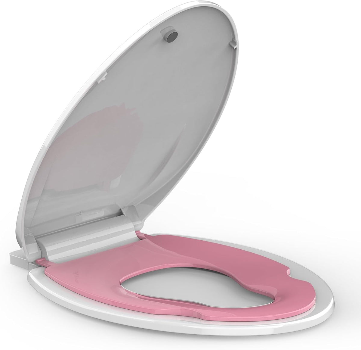 Elongated Toilet Seat with Slow Close & Quiet Close, 19 Inch Never Loosen Durable Lid, Polypropylene Easy to Install & Clean, White