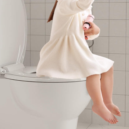 Elongated Toilet Seat with Slow Close & Quiet Close, 19 Inch Never Loosen Durable Lid, Polypropylene Easy to Install & Clean, White