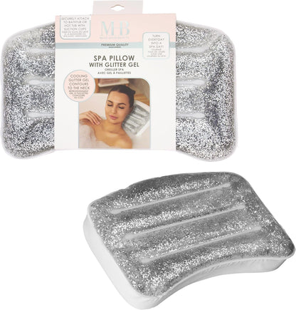 Glitter Gel Spa Pillow - Cooling Bathtub & Hot Tub Relaxation Cushion
