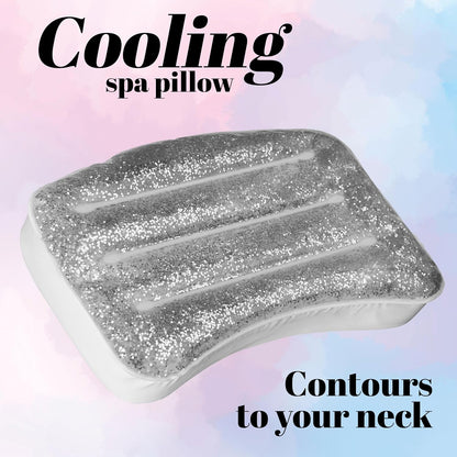 Glitter Gel Spa Pillow - Cooling Bathtub & Hot Tub Relaxation Cushion