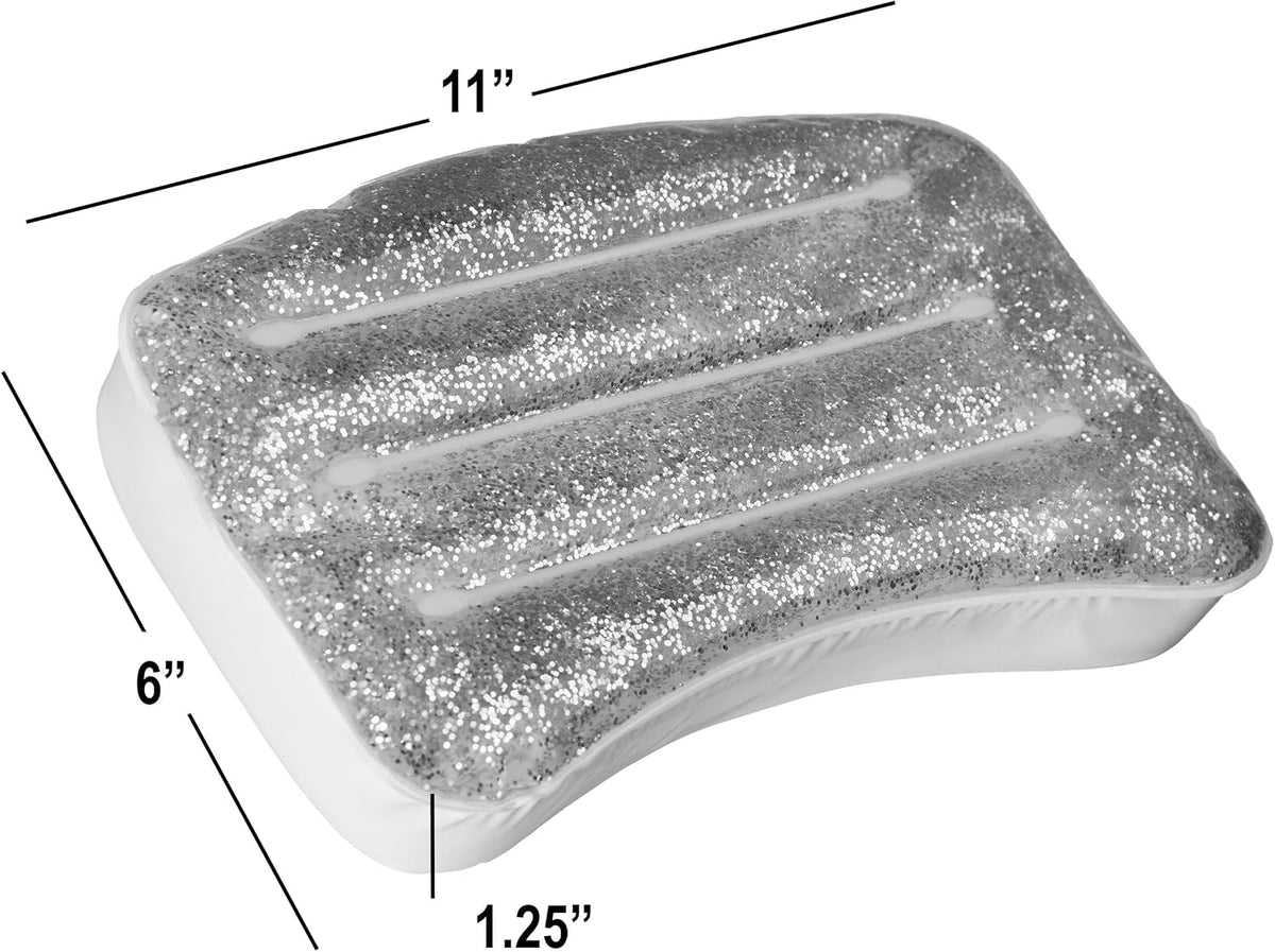 Glitter Gel Spa Pillow - Cooling Bathtub & Hot Tub Relaxation Cushion