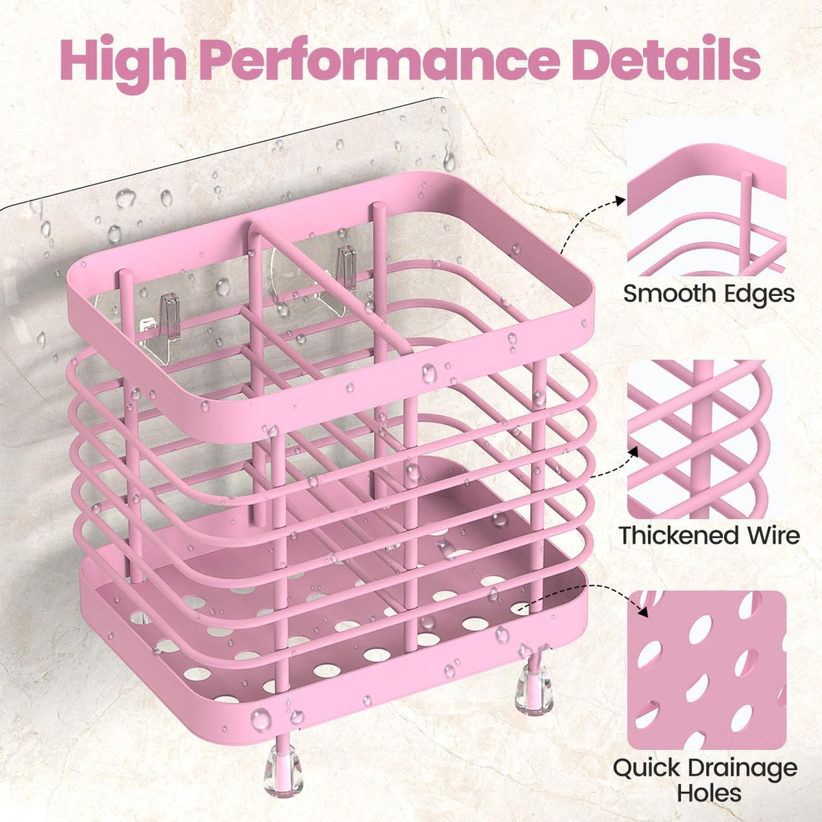 Toothbrush Holders for Bathroom, Stainless Steel, 2 Slots, Black