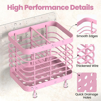 Toothbrush Holders for Bathroom, Stainless Steel, 2 Slots, Black