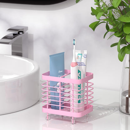 Toothbrush Holders for Bathroom, Stainless Steel, 2 Slots, Black