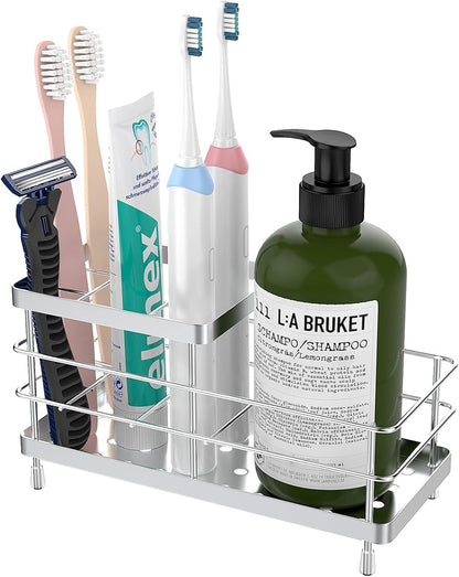 Toothbrush Holders for Bathroom, Stainless Steel, 2 Slots, Black