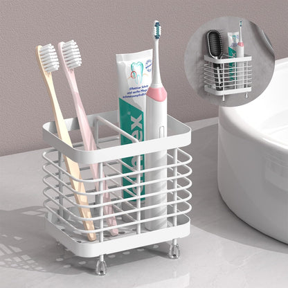 Toothbrush Holders for Bathroom, Stainless Steel, 2 Slots, Black