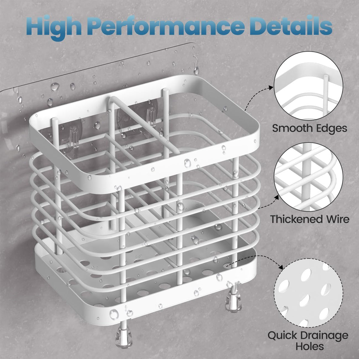 Toothbrush Holders for Bathroom, Stainless Steel, 2 Slots, Black