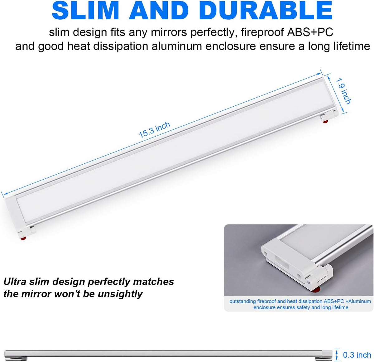 LED Vanity Lights for Mirror, Bright Dimmable and Color Temperature Changeable LED Makeup Light, Durable Stick-on 5V USB Powered Mirror Lights