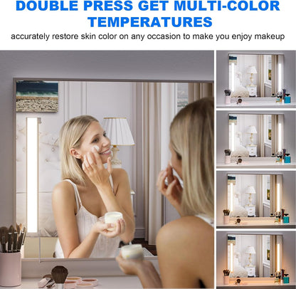 LED Vanity Lights for Mirror, Bright Dimmable and Color Temperature Changeable LED Makeup Light, Durable Stick-on 5V USB Powered Mirror Lights