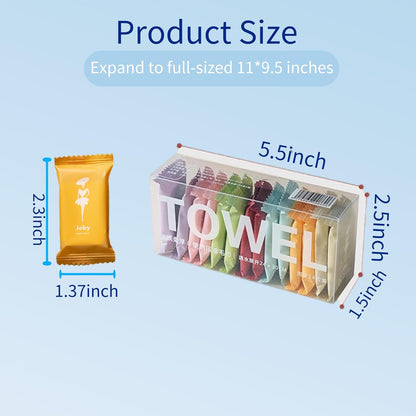 Disposable Compressed Towels, 28Pcs Travel Washcloth Tablets | Portable Compressed Towel, Thicker Super Absorbent for Travel, Face Towel Ideal for Outdoor Camping Hiking