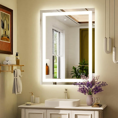 40"X60"LED Bathroom Mirror, Backlit + Front Lit Wall Mirror