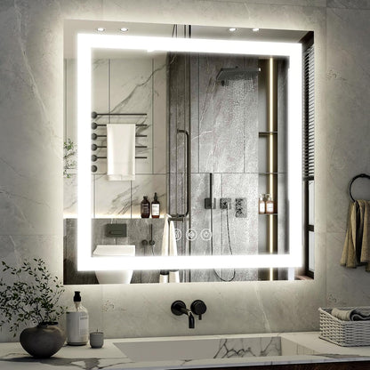 40"X60"LED Bathroom Mirror, Backlit + Front Lit Wall Mirror