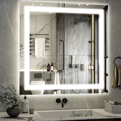 40"X60"LED Bathroom Mirror, Backlit + Front Lit Wall Mirror