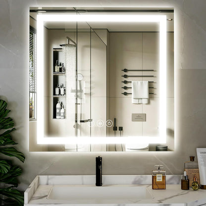 40"X60"LED Bathroom Mirror, Backlit + Front Lit Wall Mirror