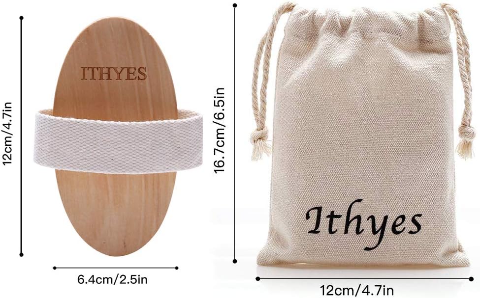 Dry Brushing Body Brush Exfoliating Brush Natural Bristle Bath Brush for Remove Dead Skin Toxins Cellulite,Treatment,Improves Lymphatic Functions,Exfoliates,Stimulates Blood Circulation