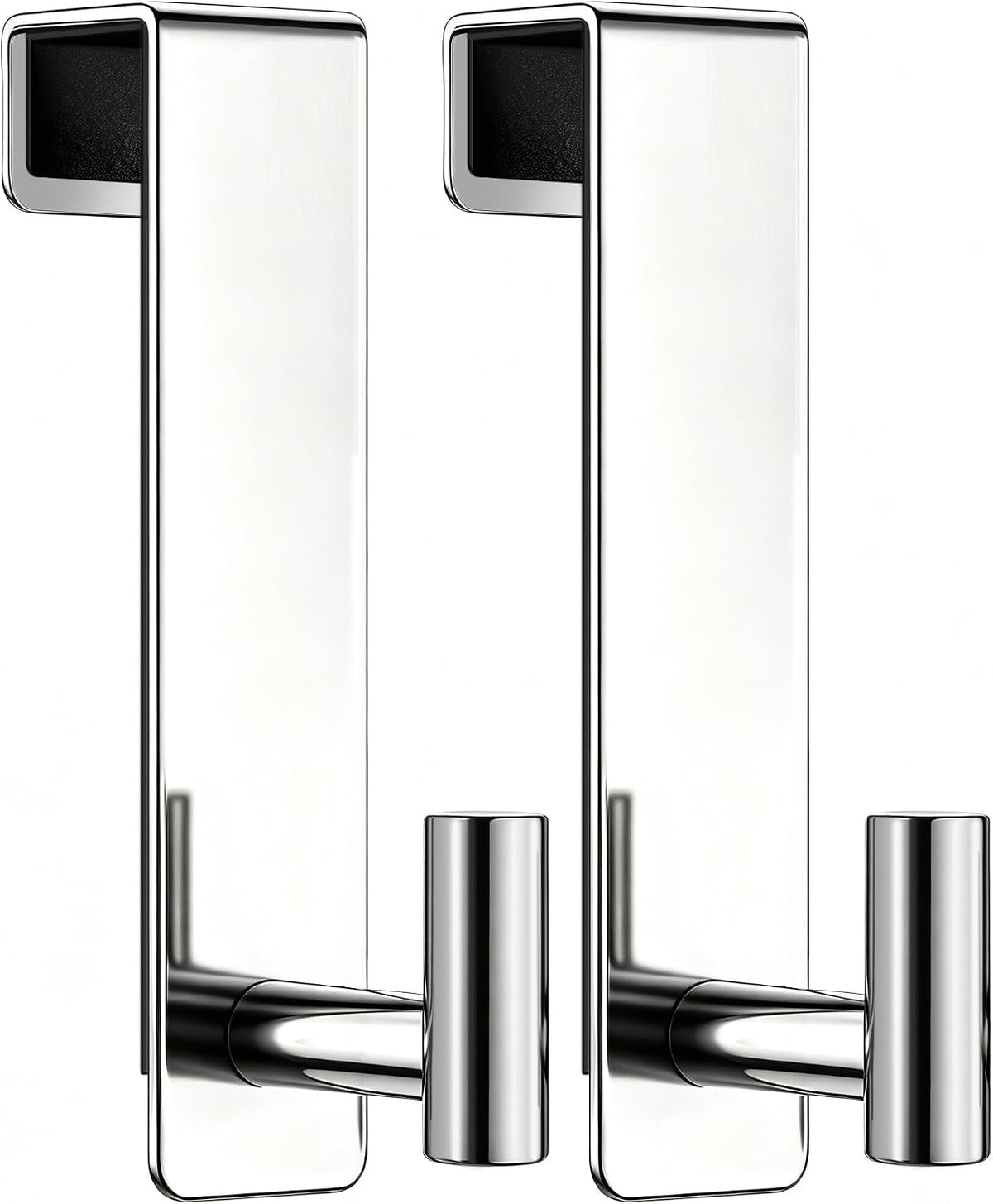 T-Shaped Over Door Hooks - Fits Wooden & Metal Doors Less Than 1.77" Wide,Door Hanger for Office,Bedroom Heavy-Duty Stainless Steel Doors(T Shape 2 Pack, Fits 1-3/4'' Thick)