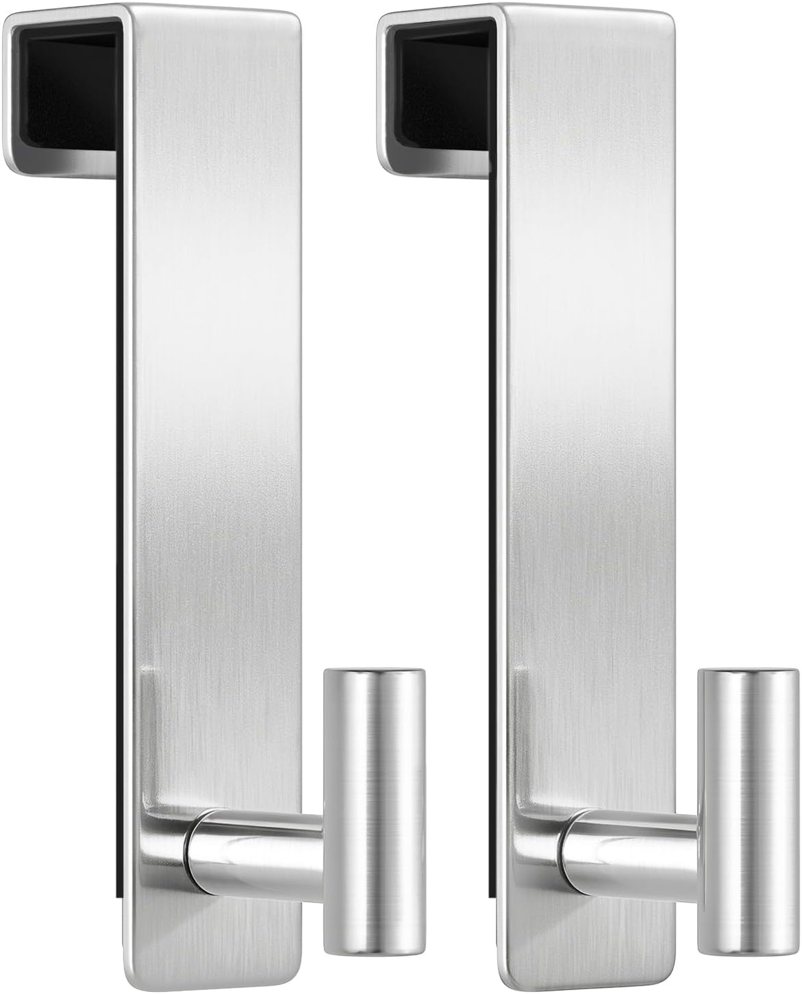 T-Shaped Over Door Hooks - Fits Wooden & Metal Doors Less Than 1.77" Wide,Door Hanger for Office,Bedroom Heavy-Duty Stainless Steel Doors(T Shape 2 Pack, Fits 1-3/4'' Thick)