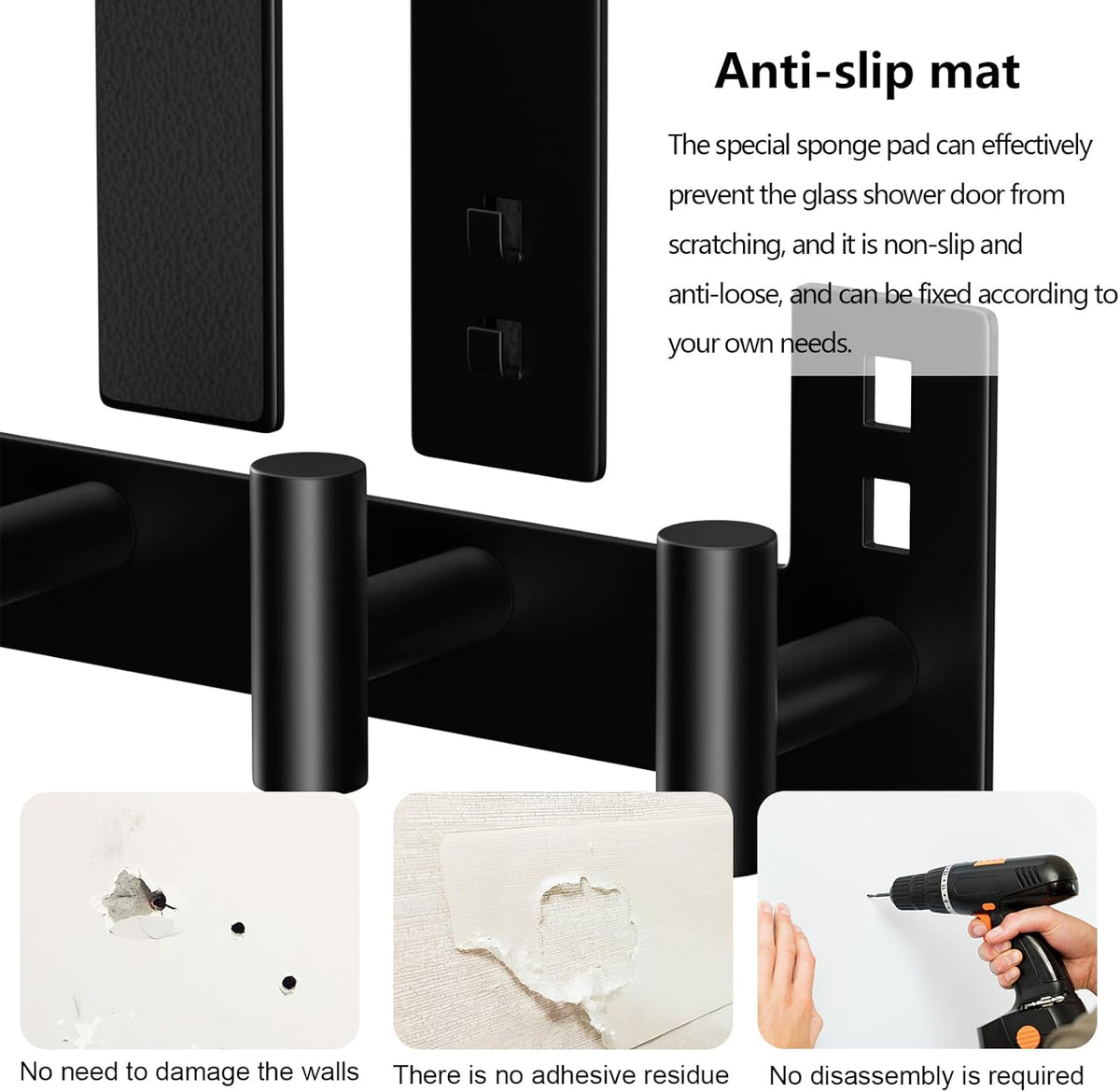 T-Shaped Over Door Hooks - Fits Wooden & Metal Doors Less Than 1.77" Wide,Door Hanger for Office,Bedroom Heavy-Duty Stainless Steel Doors(T Shape 2 Pack, Fits 1-3/4'' Thick)