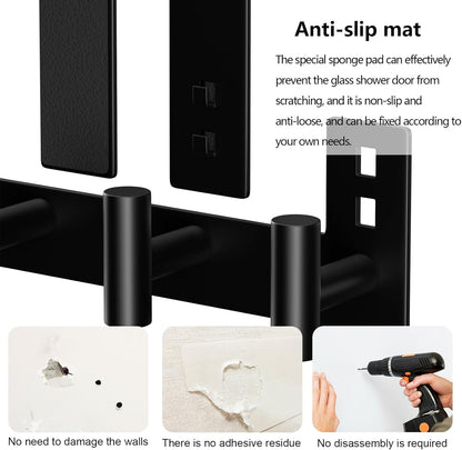 T-Shaped Over Door Hooks - Fits Wooden & Metal Doors Less Than 1.77" Wide,Door Hanger for Office,Bedroom Heavy-Duty Stainless Steel Doors(T Shape 2 Pack, Fits 1-3/4'' Thick)
