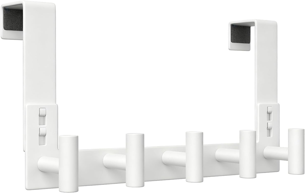 T-Shaped Over Door Hooks - Fits Wooden & Metal Doors Less Than 1.77" Wide,Door Hanger for Office,Bedroom Heavy-Duty Stainless Steel Doors(T Shape 2 Pack, Fits 1-3/4'' Thick)