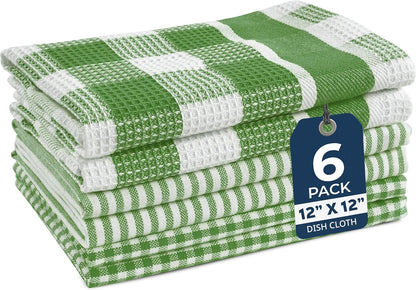 Dish Towels for Kitchen 100% Cotton Tightly Woven - Olive