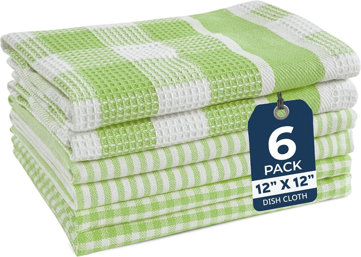 Dish Towels for Kitchen 100% Cotton Tightly Woven - Olive