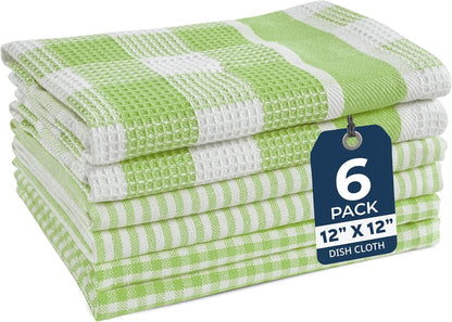 Dish Towels for Kitchen 100% Cotton Tightly Woven - Olive