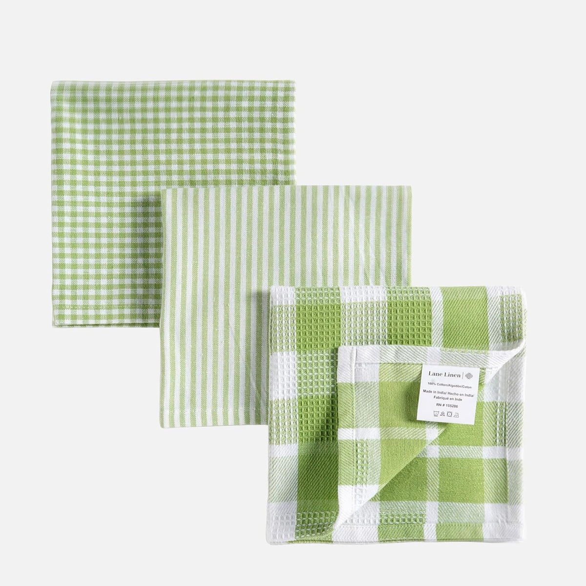 Dish Towels for Kitchen 100% Cotton Tightly Woven - Olive