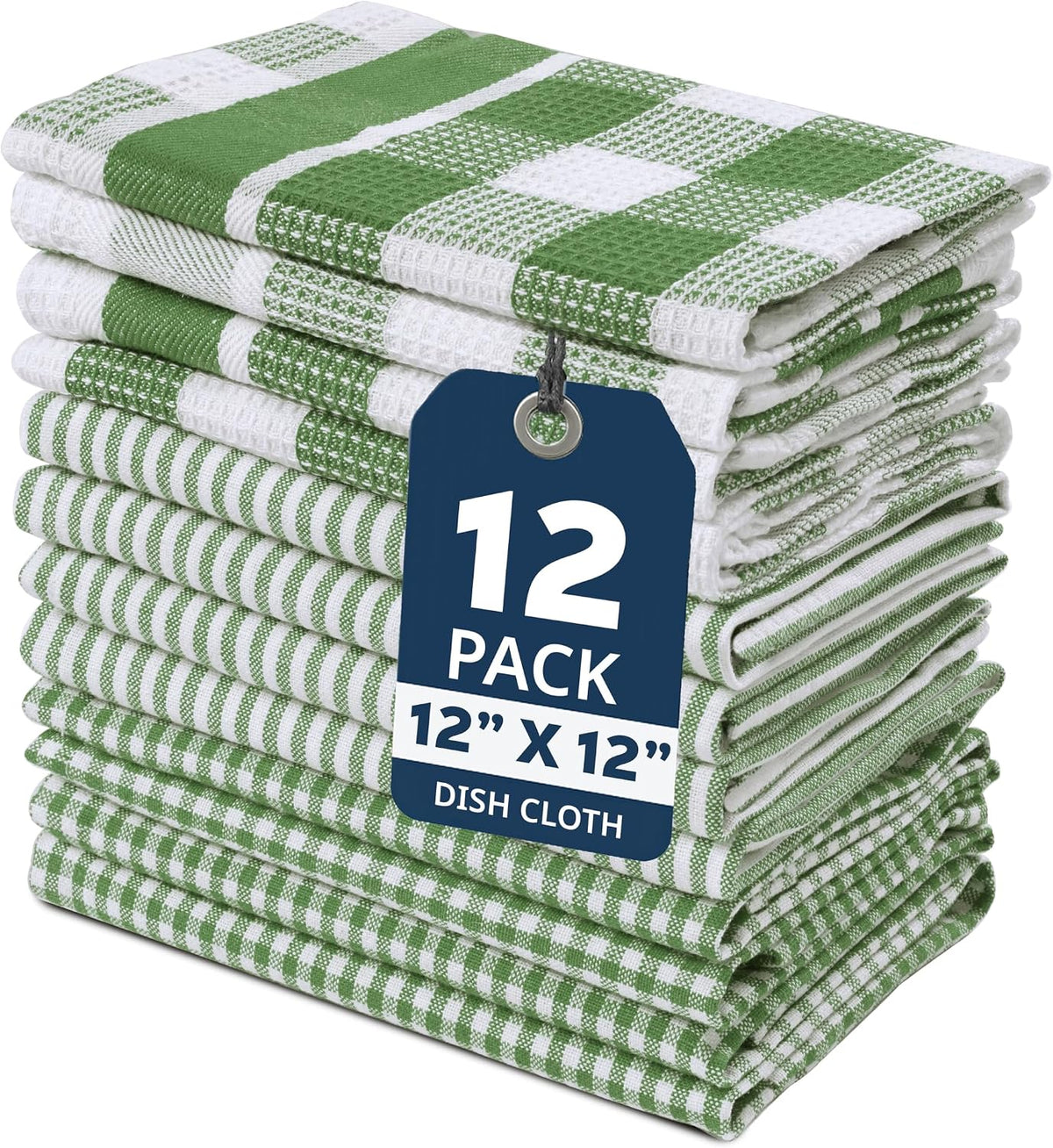 Dish Towels for Kitchen 100% Cotton Tightly Woven - Olive