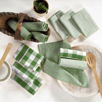 Dish Towels for Kitchen 100% Cotton Tightly Woven - Olive
